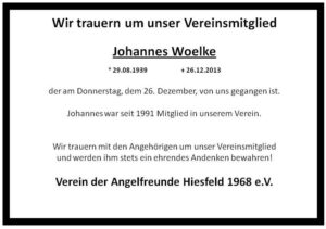 Read more about the article Trauer um Johannes Wölke